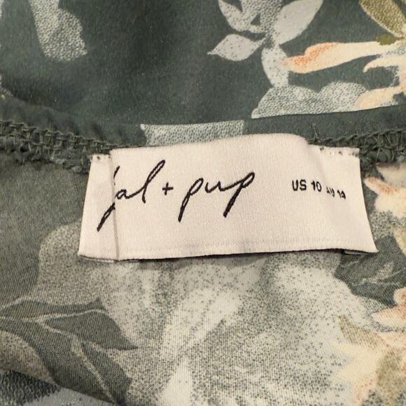 NWOT Petal & Pup Marea Floral Tie Back Satin Midi Dress size 10 - Picture 10 of 11